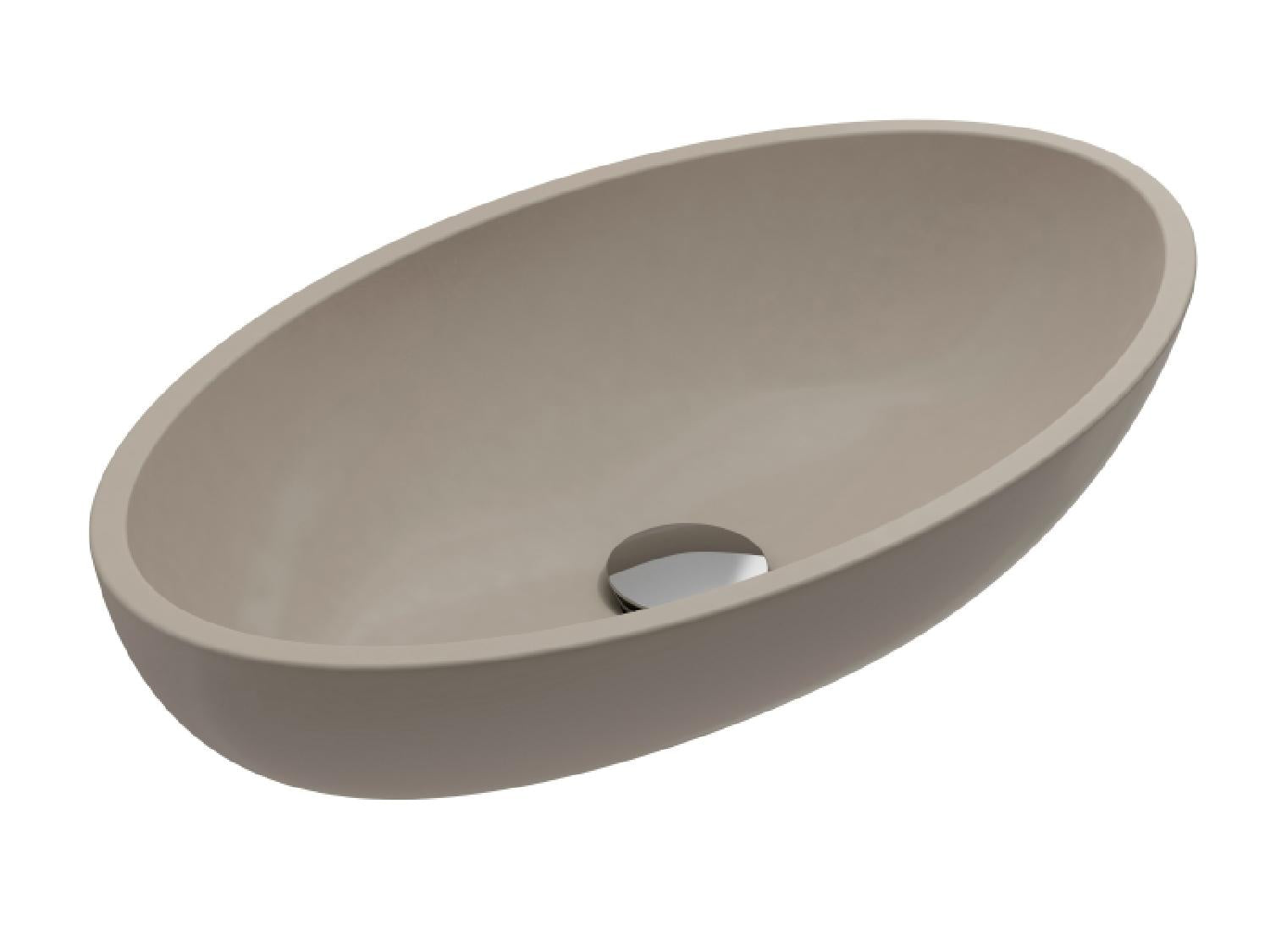 Treos Mineralguss Aufsatz Waschbecken Beige Matt – Treos GmbH