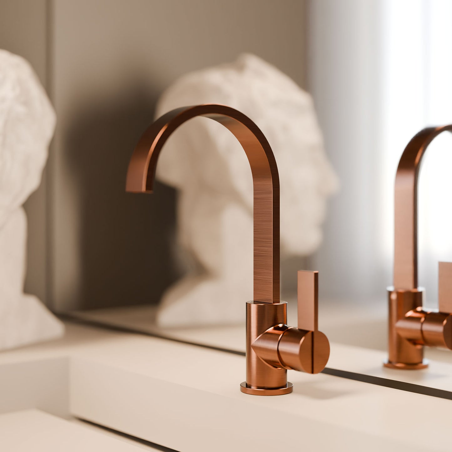 Treos Waschtischarmatur | Brushed Copper