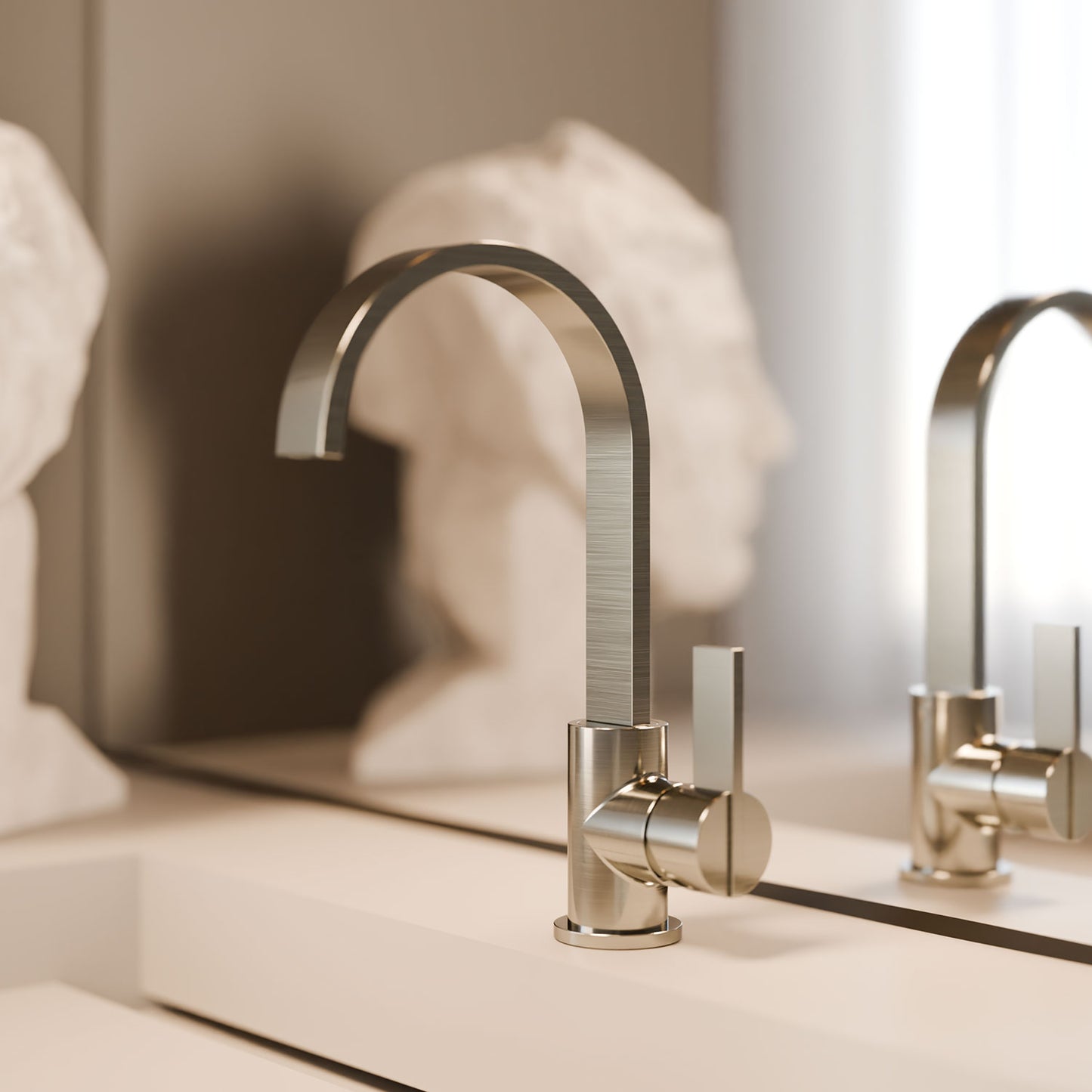 Treos Waschtischarmatur | Brushed Nickel