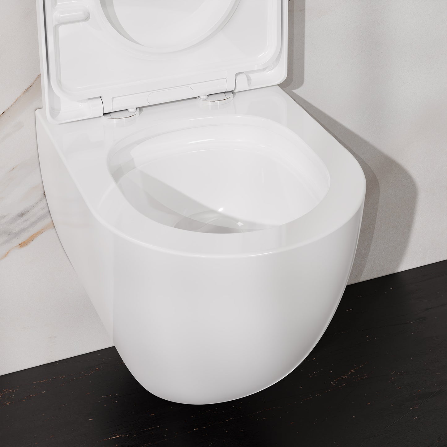 Treos Set - Wand-Tiefspül-WC inkl. WC-Sitz - 48cm - Serie 810 - spülrandlos - weiss