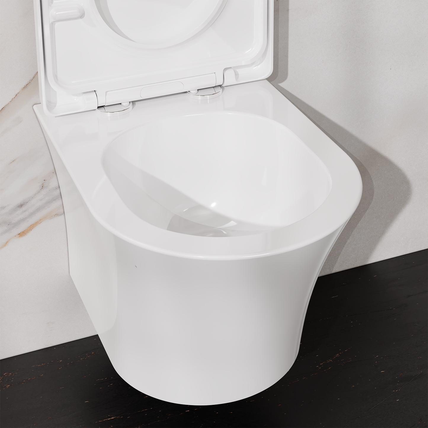 Treos Set - Wand-Tiefspül-WC inkl. WC-Sitz - 48.5cm - Serie 810 - spülrandlos - weiss