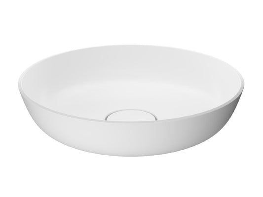 Treos Mineralguss Aufsatz Waschbecken Weiss Matt