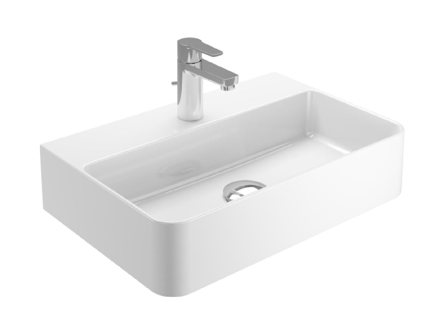 Treos Keramik Waschbecken mit Hahnloch