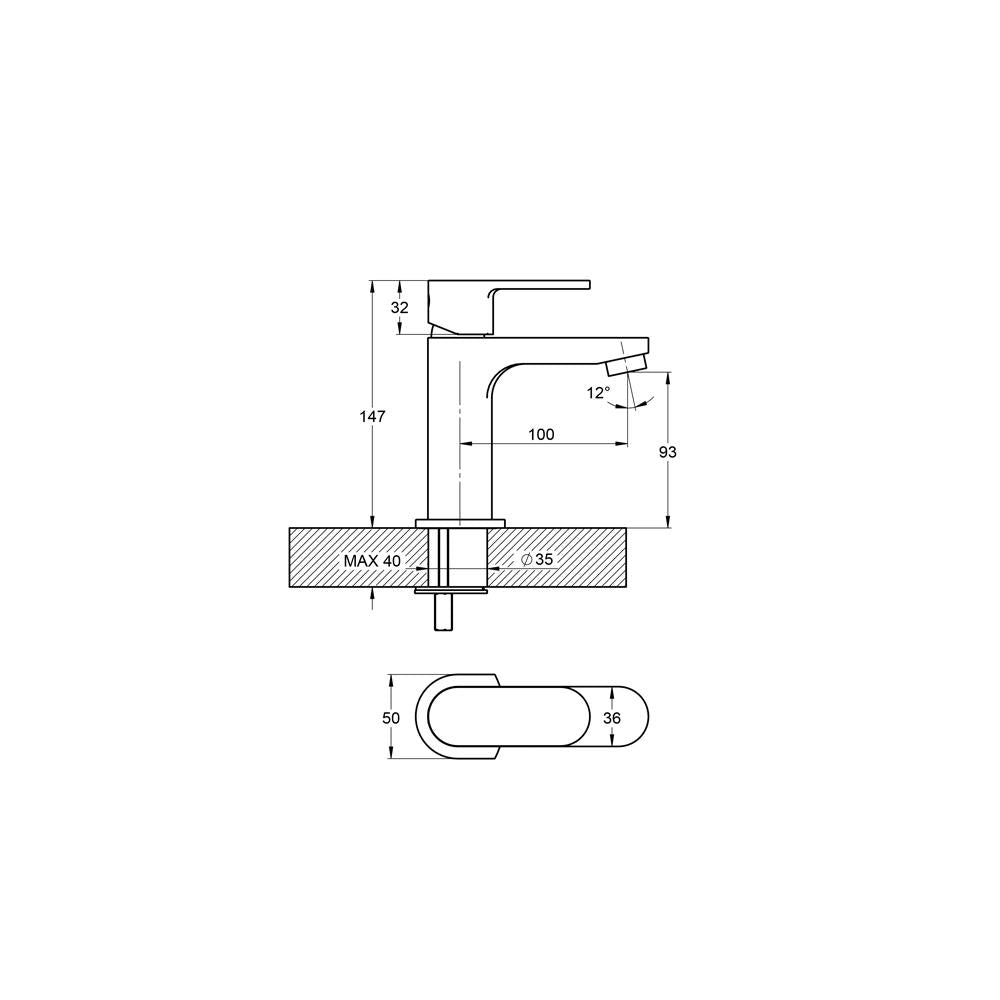 Treos Waschtischarmatur Black