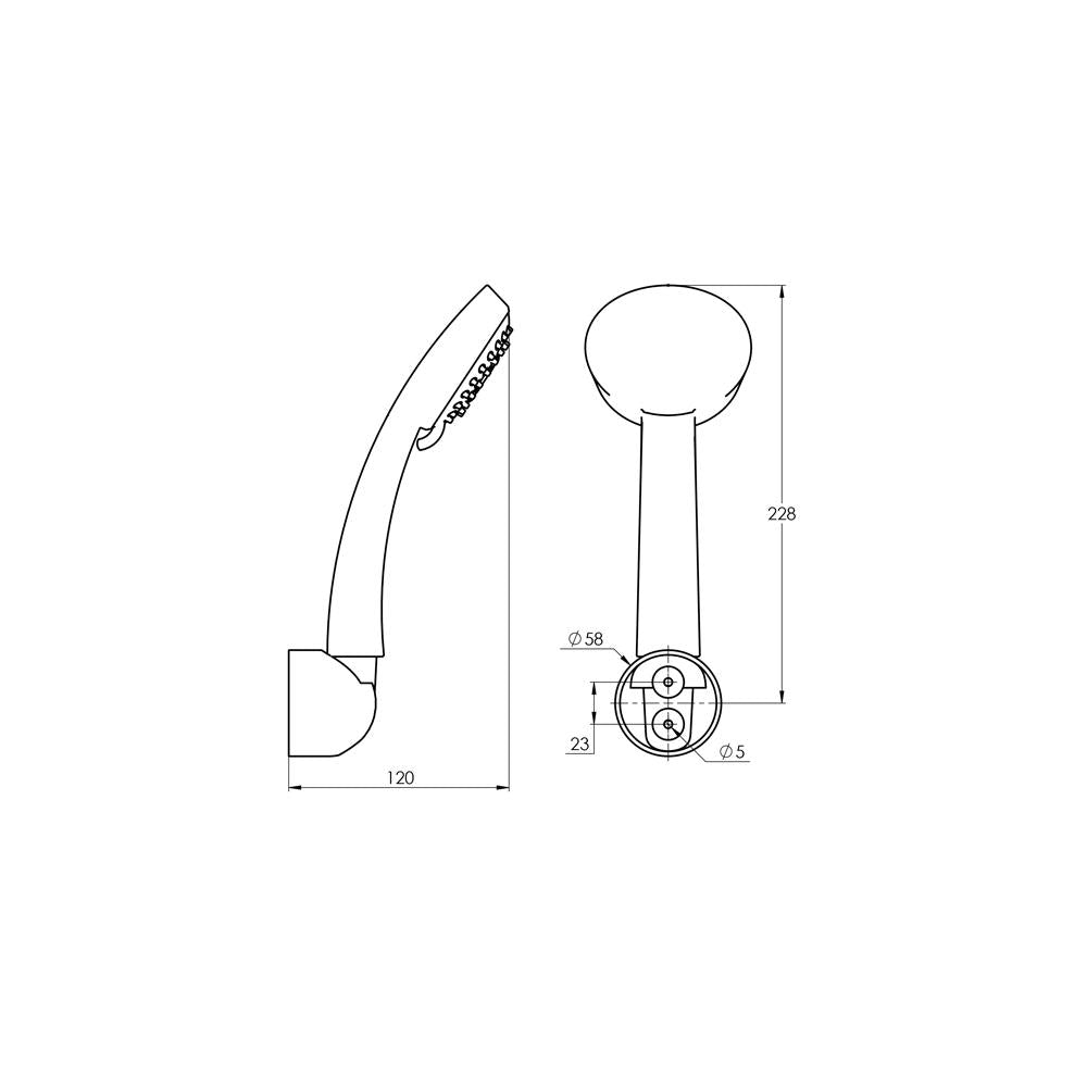 Treos Brausegarnitur mit Wandhalter